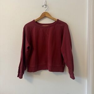 Mollusk Heavy Terry Snail Crewneck Sweatshirt in Cranberry Red | Size Medium